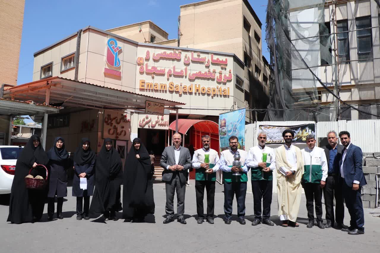 حضور خادمیاران رضوی در بیمارستان امام سجاد(ع) شهریار به مناسبت دهه کرامت